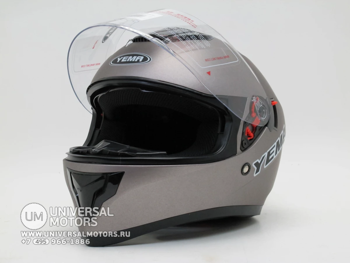 Шлем мото "Vento" YM-(830)831 (серый матовый металлик М)